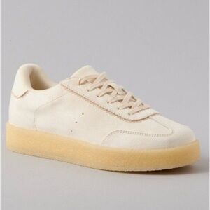 American Eagle Blush Suede Low-Top Sneakers with Gum Sole